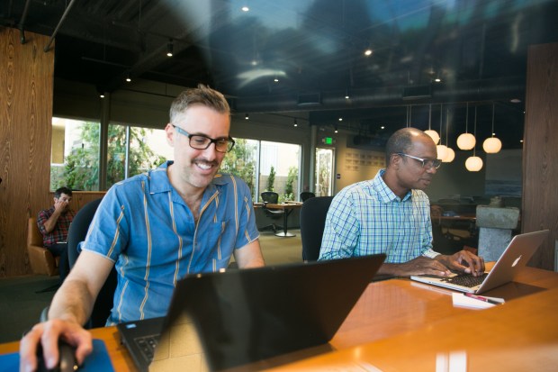 Writers writing at theOffice in Santa Monica